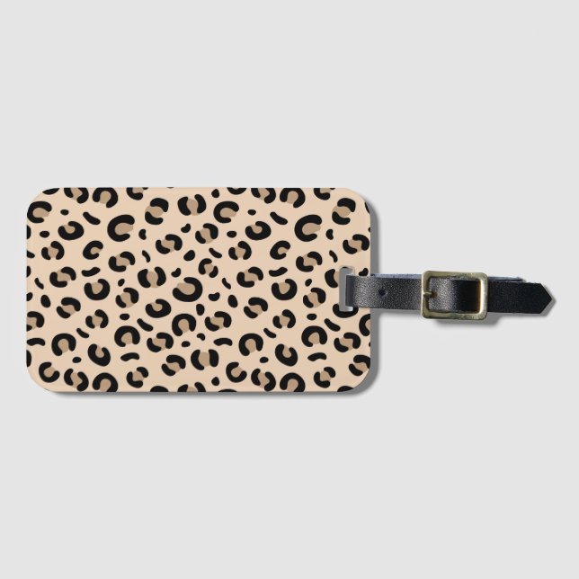 Étiquette À Bagage Étui de téléphone à imprimé léopard classique Styl (Devant Horizontal)