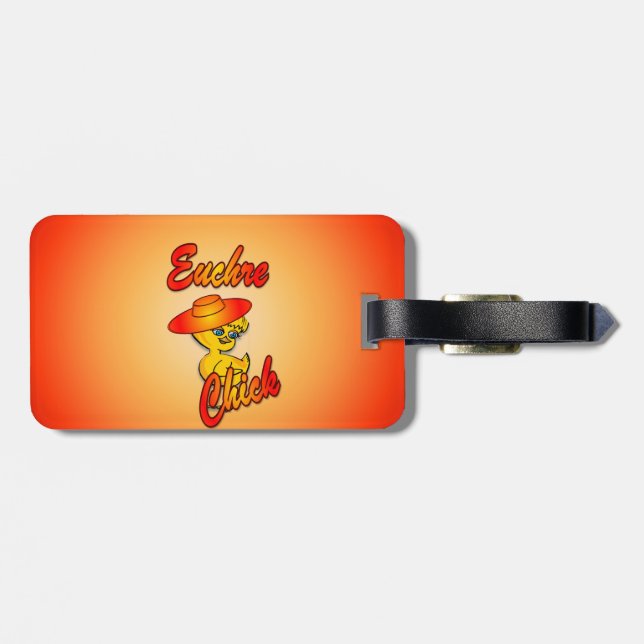 Étiquette À Bagage Euchre Chick #5 (Dos horizontal)