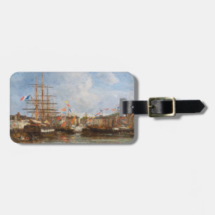 Étiquette À Bagage Eugene Boudin - Festival dans le port de Honfleur