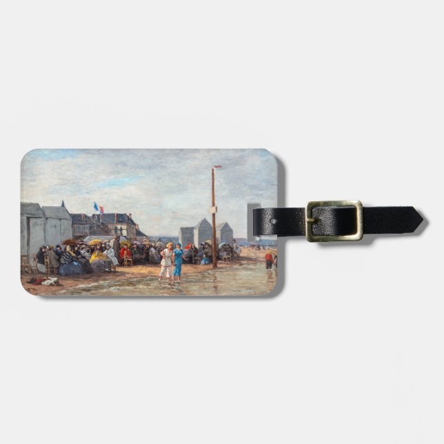 Étiquette À Bagage Eugene Boudin - L'heure du bain à Trouville (Devant horizontal)