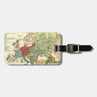 Étiquette À Bagage Europe Carte Pays Antique Mondiale