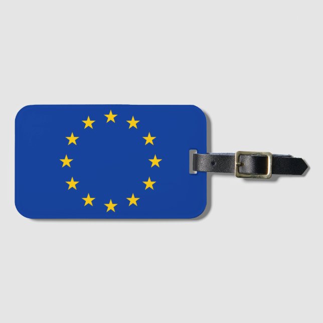 Étiquette À Bagage European Union EU Flag (Devant Horizontal)