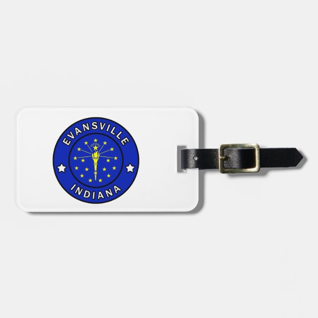 Étiquette À Bagage Evansville Indiana (Devant horizontal)