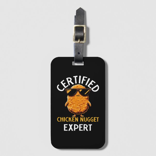 Étiquette À Bagage Expert certifié en nuggets de poulet (Devant Vertical)