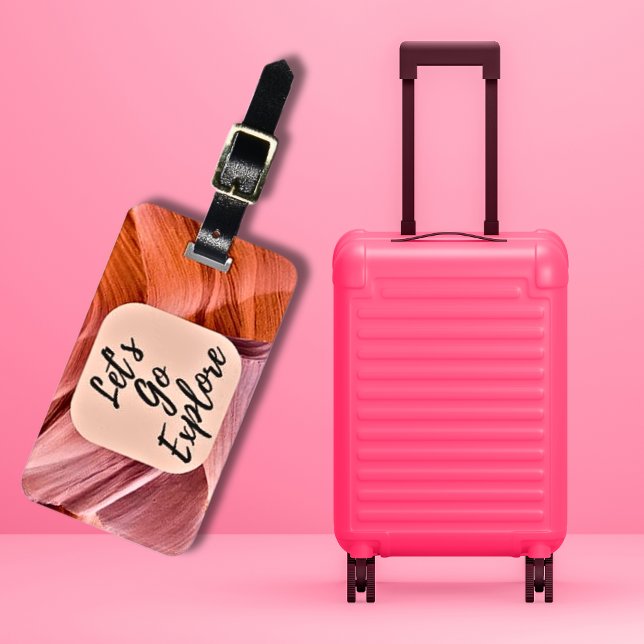 Étiquette À Bagage Explorons le sac à bagages de voyage de vacances (Créateur téléchargé)