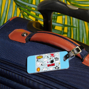 Étiquette À Bagage Explosion de bande dessinée rétro Pop Art