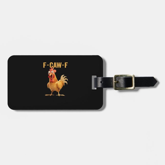 Étiquette À Bagage F-Caw-F-Chicken Essentiel Créatif Décontracté (Devant horizontal)