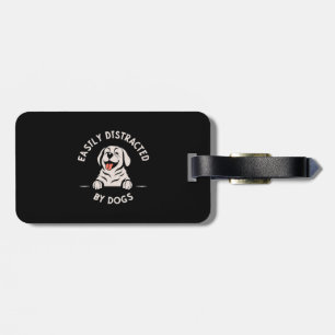 Étiquette À Bagage Facilement distrait par les chiens