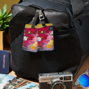 Étiquette À Bagage Famous Peinture Rouge