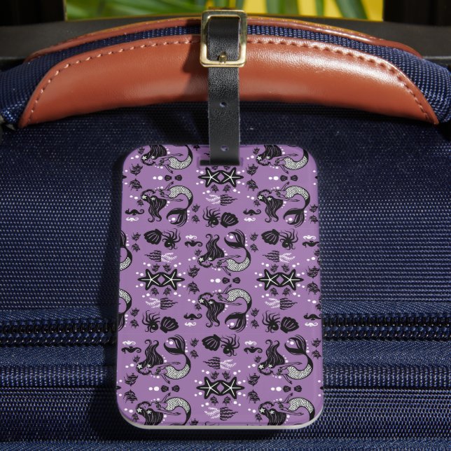 Étiquette À Bagage Fantaisie de sirène violette (Insitu Rectoal 2)