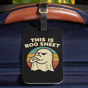 Étiquette À Bagage Fantôme drôle "This Is Boo Sheet" Halloween rétro