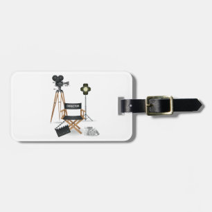 Étiquette À Bagage Fauteuil de réalisateur de cinéma et ensemble de c