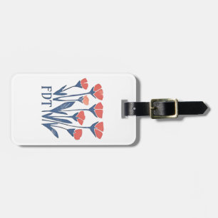 Étiquette À Bagage FDT Floral Wreath Subtle Feminine Boho Anti-Trump