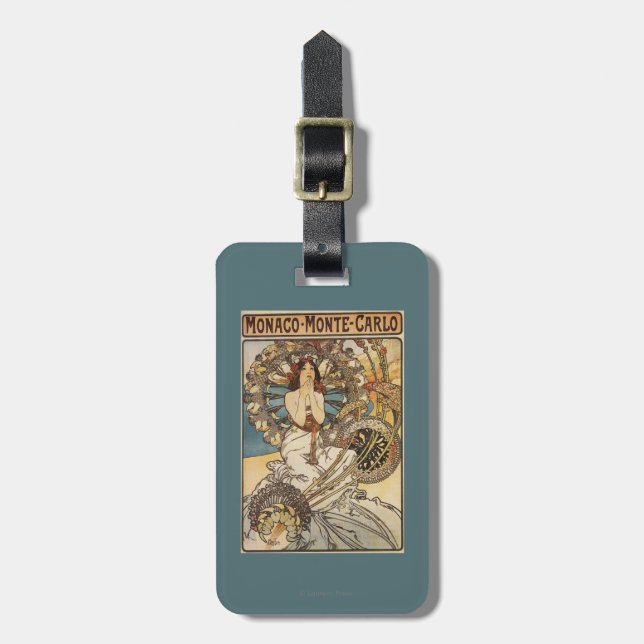 Étiquette À Bagage Femme avec des plumes - affiche ferroviaire de (Devant Vertical)