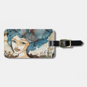 Étiquette À Bagage Femme bleue