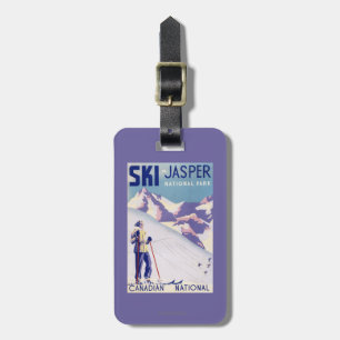 Étiquette À Bagage Femme posant l'affiche ouverte de pentes