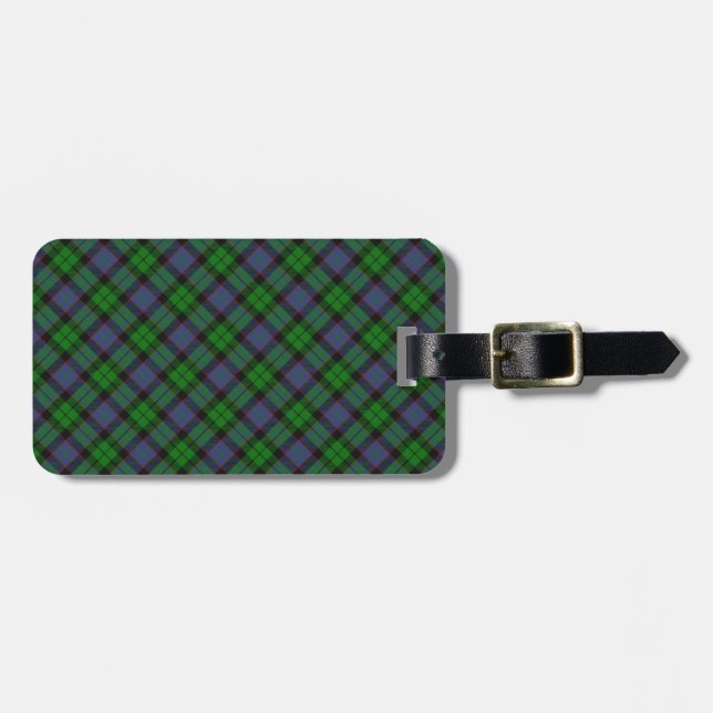 Étiquette À Bagage Ferguson Scottish Clan Tartan Design (Devant horizontal)