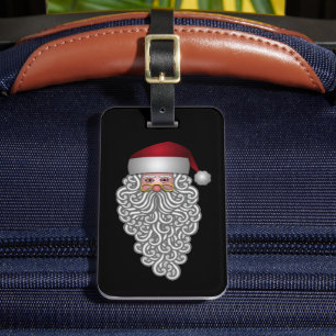 Étiquette À Bagage Festive Père Noël Traveler