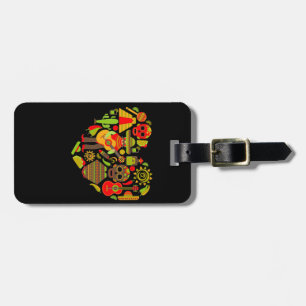 Étiquette À Bagage Fête mexicaine des morts Mexique