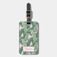 Feuilles de bananes tropicales roses