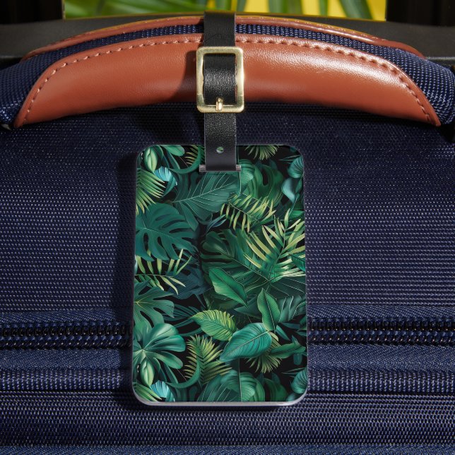 Étiquette À Bagage Feuilles de la forêt tropicale tropicale (Insitu Rectoal 2)