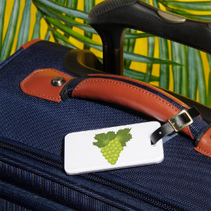 Étiquette À Bagage Feuilles de vigne de raisins verts Fruit frais