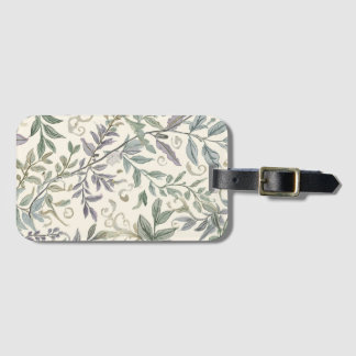 Étiquette À Bagage Feuilles et feuillage botaniques verts
