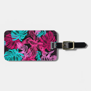 Étiquette À Bagage Feuilles Tropicales