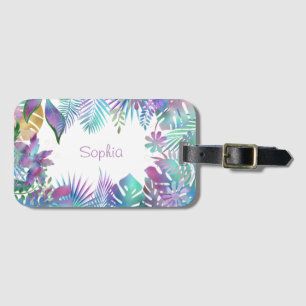 Étiquette À Bagage Feuilles tropicaux Iridescendant, do-it-yourself N