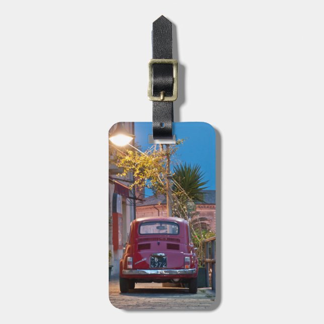 Étiquette À Bagage Fiat 500, Cinquecento en Italie (Devant Vertical)