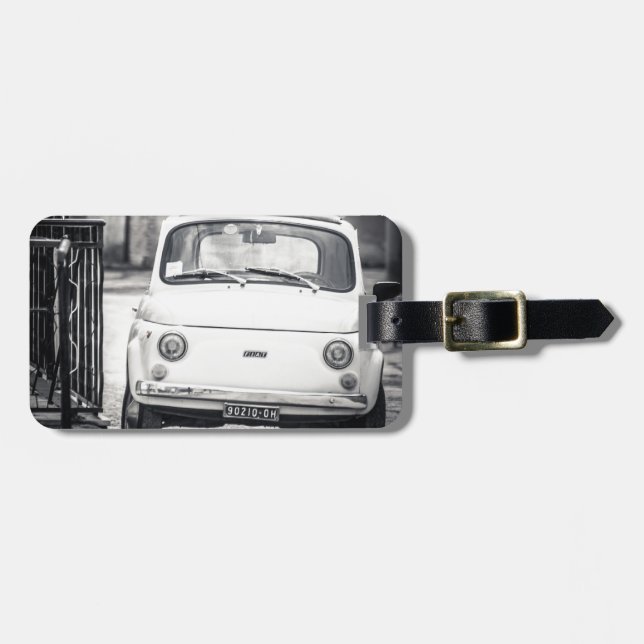 Étiquette À Bagage Fiat 500, Cinquecento en Italie (Devant horizontal)