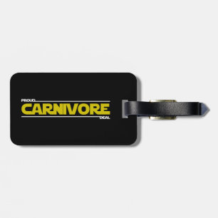 Étiquette À Bagage Fier Carnivore. Deal.