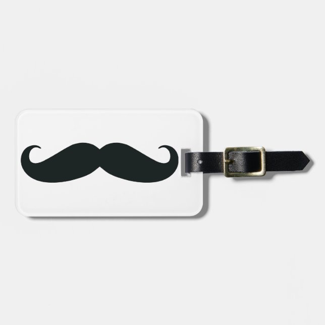 Étiquette À Bagage Fier de mon Stache….Moustache (Devant horizontal)