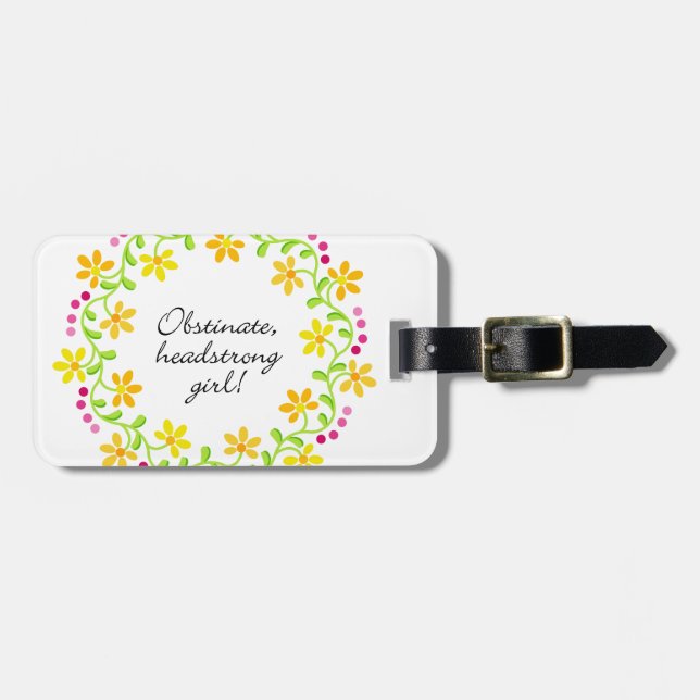 Étiquette À Bagage Fierté et préjudice entêtés obstinés d'Austen de (Devant horizontal)