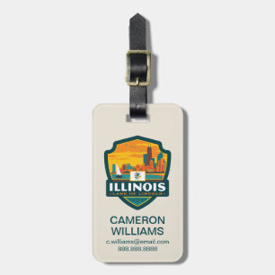 Étiquette À Bagage Fierté   l'Illinois d'état