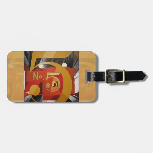 Étiquette À Bagage Figure de Cudern Art moderne (Devant horizontal)