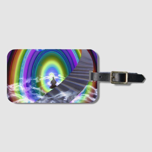 Étiquette À Bagage Figure de mystère au Stargate interdimensionnel (Devant Horizontal)