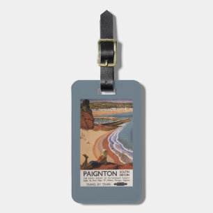 Étiquette À Bagage Fille britannique de chemins de fer regardant