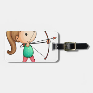 Étiquette À Bagage fille d'archer