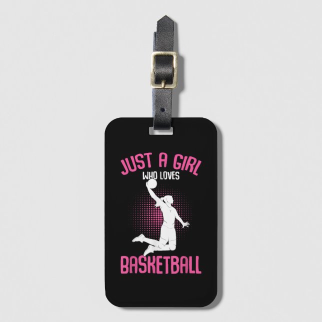 Étiquette À Bagage Fille de basketball Femmes (Devant Vertical)