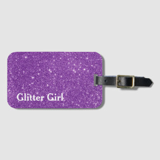 Étiquette À Bagage Fille Pailletée Violette Montre Ton Éclat
