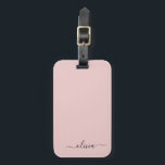 Étiquette À Bagage Fille rose rousse Vierge Script Monogramme Nom Mod<br><div class="desc">Blush Dusty Pink Monogramme Ajoutez Votre Propre Nom Script Signature Coussin. Le sac à bagages marque le cadeau parfait pour 16 ans,  mariage,  douche nuptiale,  baby shower ou bachelorette cadeau pour quelqu'un qui aime un style chic élégant et moderne.</div>