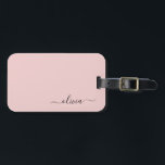 Étiquette À Bagage Fille rose rousse Vierge Script Monogramme Nom Mod<br><div class="desc">Blush Dusty Pink Monogramme Ajouter votre propre nom Script Bagage Bag Le tag sac fait le cadeau parfait 16 anniversaire,  mariage,  douche nuptiale,  baby shower ou cadeau de fête de bachelorette pour quelqu'un décorant sa chambre dans le style.</div>
