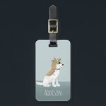 Étiquette À Bagage Filles mignonnes Chiot Cartoon Fleurs Enfants<br><div class="desc">Ce magnifique étiquette à bagages pour enfants présente un dessin mignon et moderne d'illustration en espagnol avec des fleurs. Le design dispose également d'un endroit où vous pouvez ajouter le nom de vos filles, et les coordonnées. Idéal pour les premiers vacances de tout enfant ou tout petit chien ! Consultez...</div>