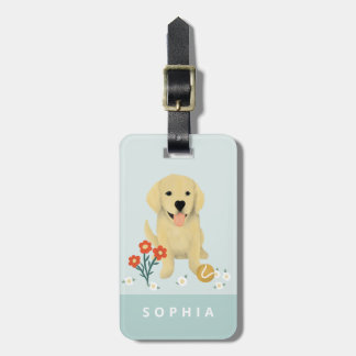 Étiquette À Bagage Filles mignonnes Flore Chien Enfants Voyage