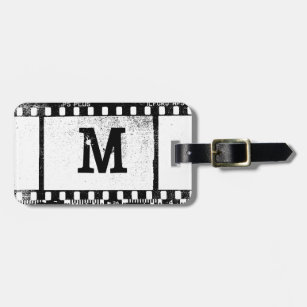 Étiquette À Bagage film de 35mm avec le monogramme