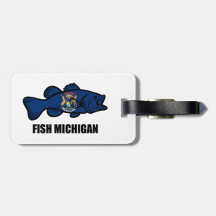 Étiquette À Bagage Fish Michigan