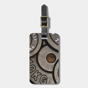 Étiquette À Bagage Fitness Black Gym Weights