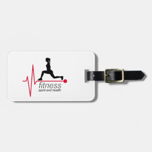 Étiquette À Bagage Fitness girl
