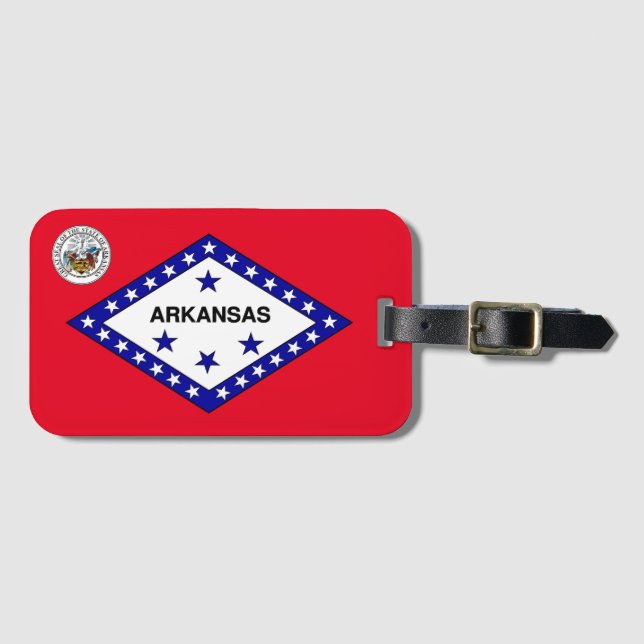 Étiquette À Bagage Flag de l'Arkansas (Devant Horizontal)
